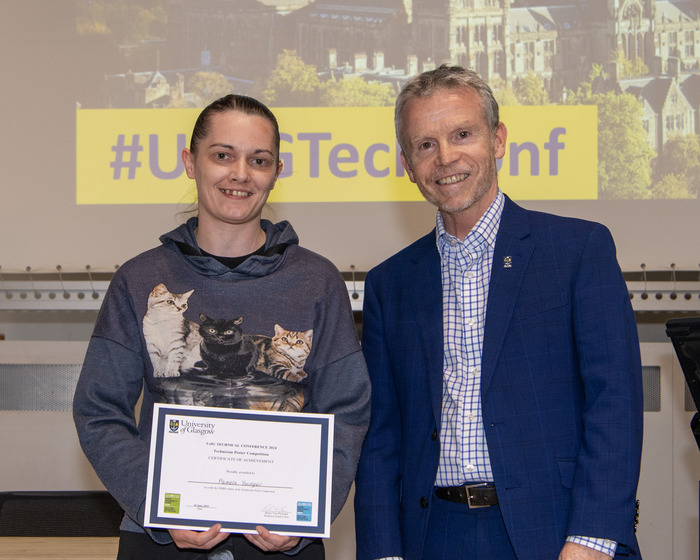 staff receiving award 3rd prize