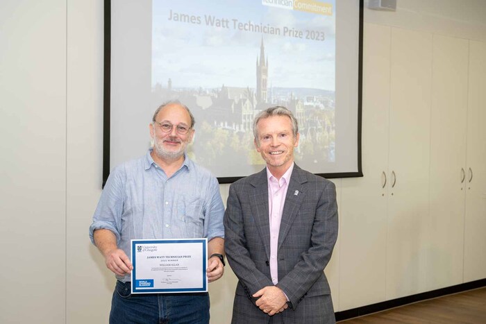 staff receiving award