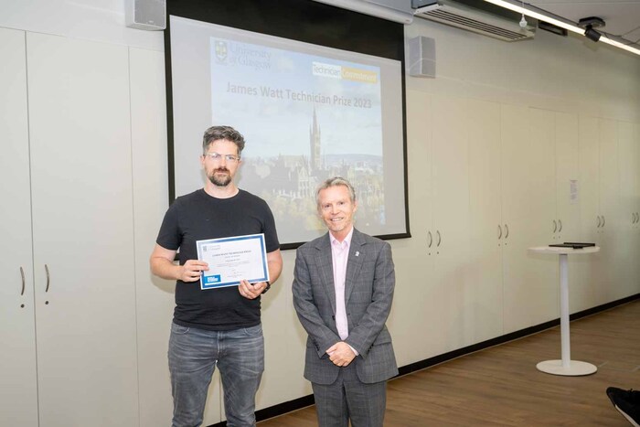 staff receiving award