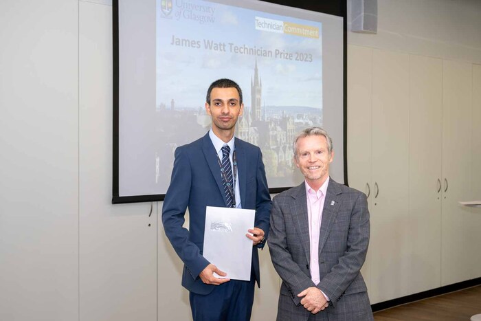 staff receiving award