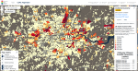 A screenshot of the SIPHER Inclusive Economy (Ward Level) interactive web visualisation tool showing Greater London Digital Exclusion.as coloured areas