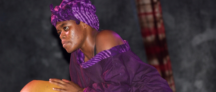 Ruth Adjoa Asaba Swatson of Noyam Dance Institute performing onstage