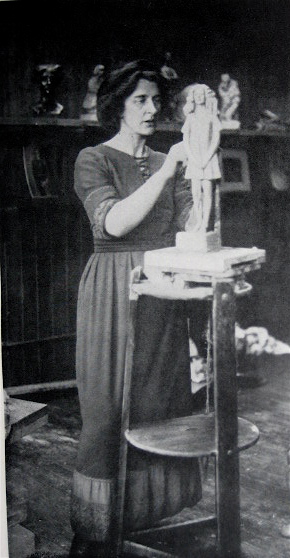 Kathleen Scott (Lady Kennet) working on 'Veronica', 1912