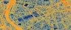 Paris viewed via satellite from space