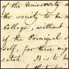 Second page of a letter of response by Adam Smith and committee to the protest of Leechman, Simson, Clow and Anderson regarding Professor William Rouet's (also spelt Rouat or Ruat) post being declared vacant, February 1760. (GUAS Ref: GUA 27027, p2. Copyright reserved.) 