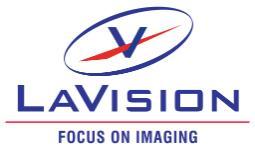 LaVision Logo with blue text