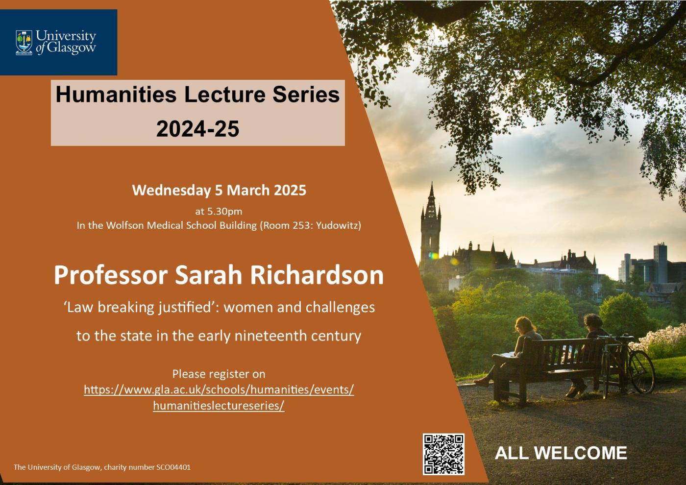 Sarah Richardson inaugural lecture