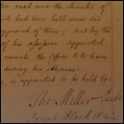 The Rector, Sir Thomas Miller, appointing Adam Smith as Vice-Rector, as recorded in the Senate minutes, 19th April 1763. (GUAS Ref: GUA 26642, p229. Copyright reserved.) 