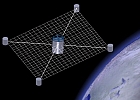 An artist's impression of the space web in orbit.
