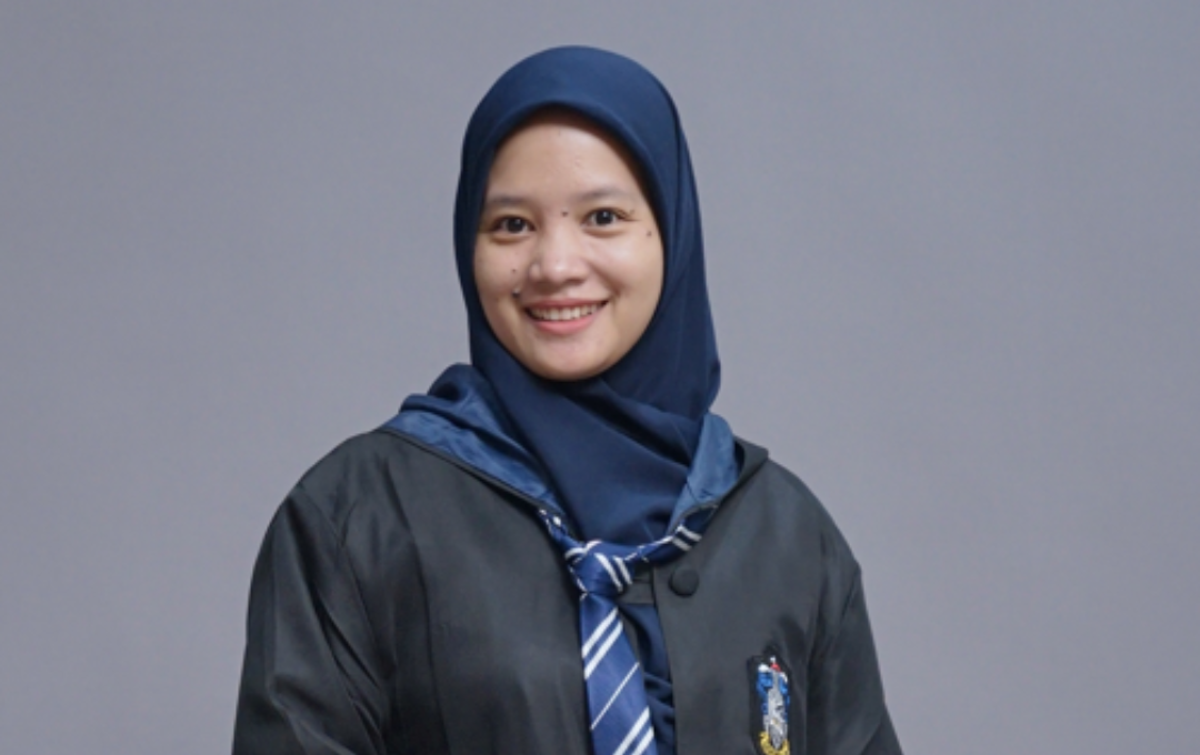 student in academic gown