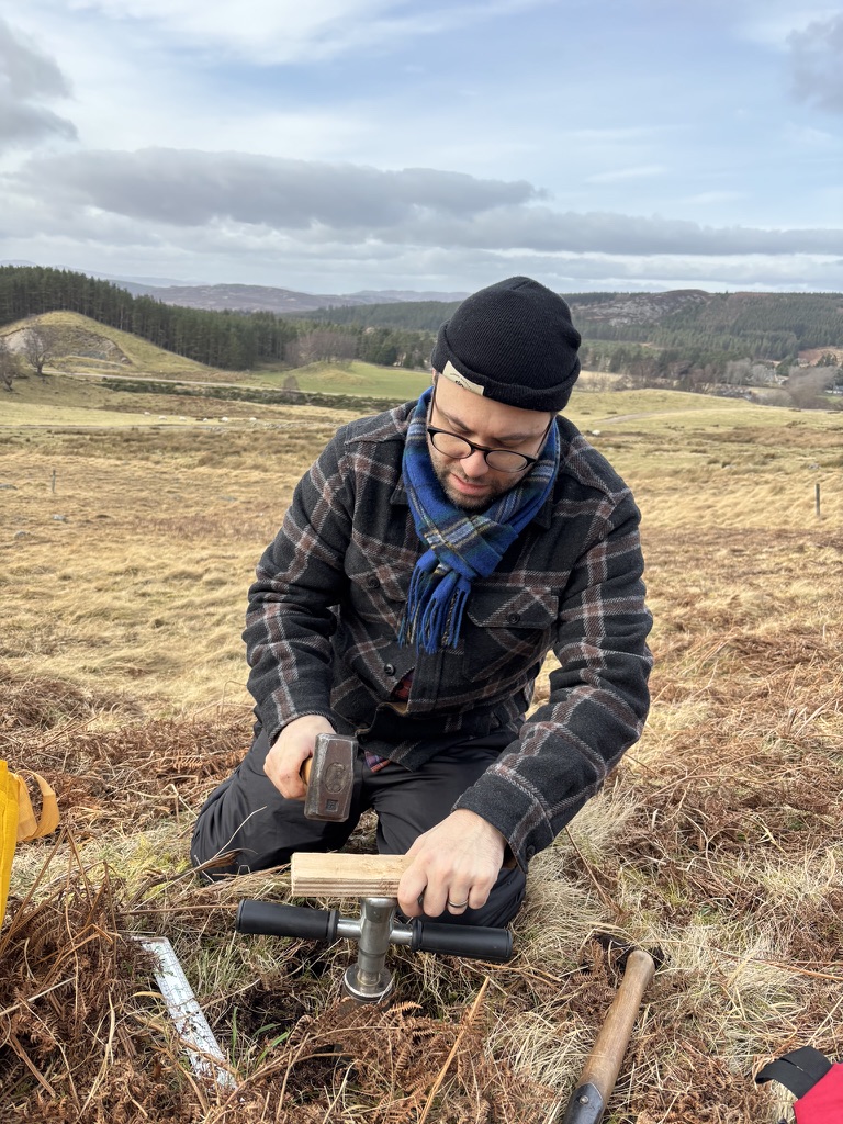 member of staff doing field work