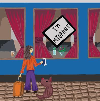 I'm Migrant Artwork created by workshop participant