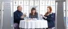 Left to right: Oliver Braid, National Trust for Scotland’s Creative Learning Manager at Mackintosh at the Willow; Dr Lindsay Middleton, food historian and Knowledge Exchange Associate at the University of Glasgow and Isabella Scott, National Trust for Scotland's Visitor Services Supervisor at Mackintosh at the Willow, enjoy a cuppa of tea at Mackintosh at the Willow which plays host to Scottish Food Heritage Symposium which looks at tea and its relationship to Glasgow and Scotland. Photo Credit: Martin Shields