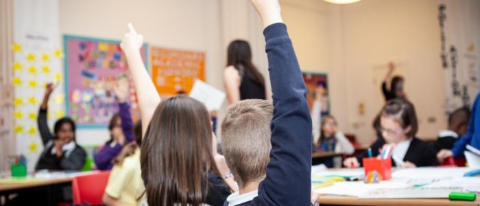 School pupils in classroom