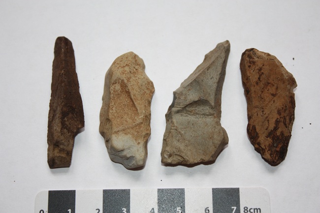 Stone tools found on Skye. Credit Karen Hardy