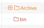 t4 site structure screenshot of an archive and bin section