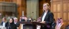 A female lawyer at the podium at the international court of justice