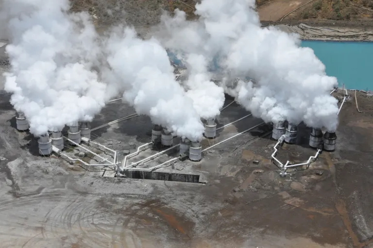 A photograph of a geothermal well in Kenya