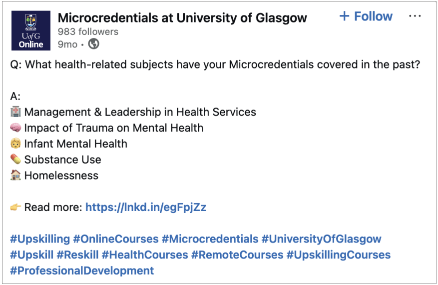 UofG online example square