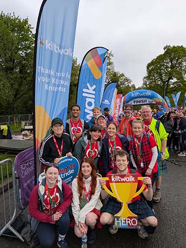 Group of researchers doing the Kiltwalk