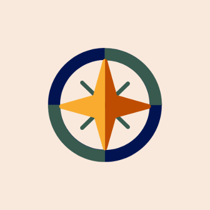 Graphic of a compass