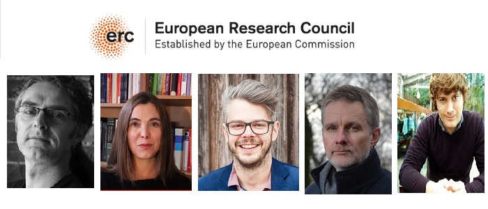 Five academics and ERC logo