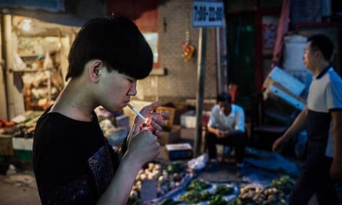 Young Man Smoking