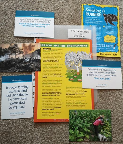 Multiple pamphlets with educational resources