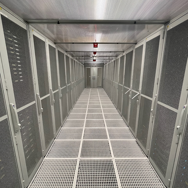 HPC facility corridor with doors