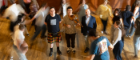 Organisers of the Gravitational Waves conference in Glasgow, 14 July 2025, attend rehearsals for the Ceilidh dance commissioned to mark the event