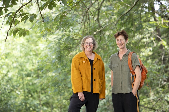 Left to right Professor Deirdre Heddon and Dr Rachel Clive 1. Credit Martin Shields 650