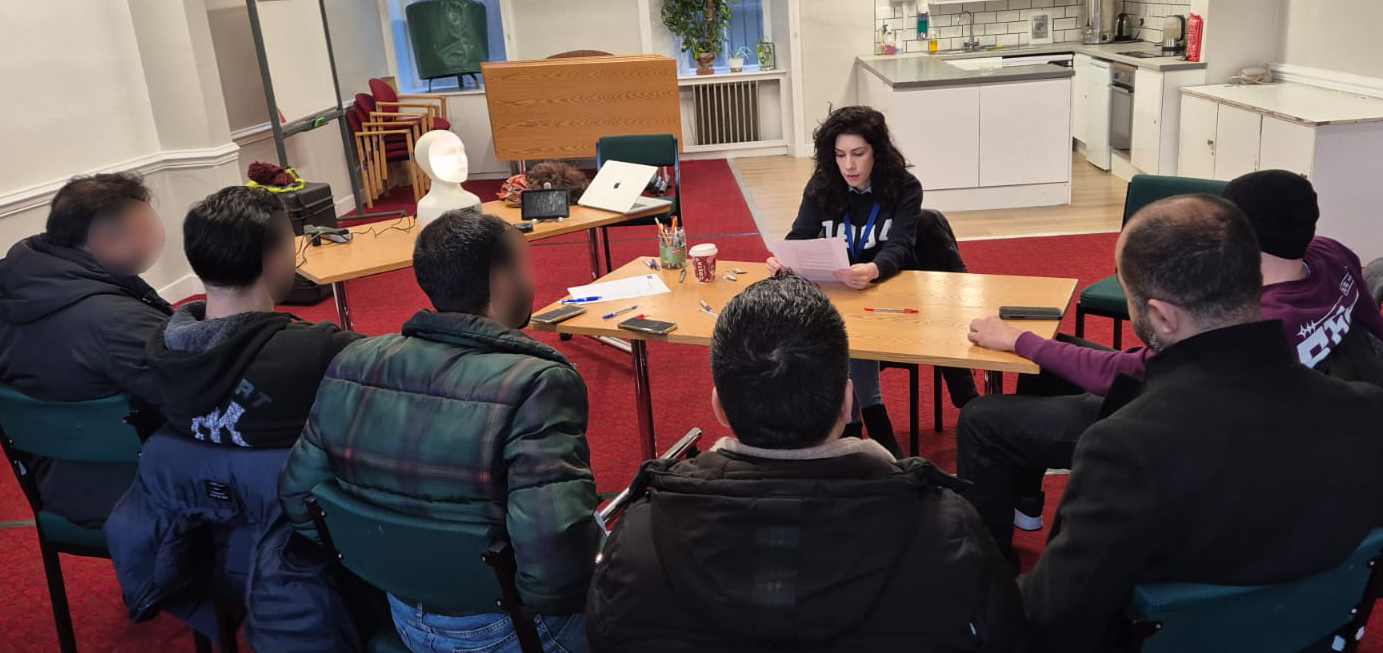 Rawan Srour-Zreik leads a focus group with CWIN service users