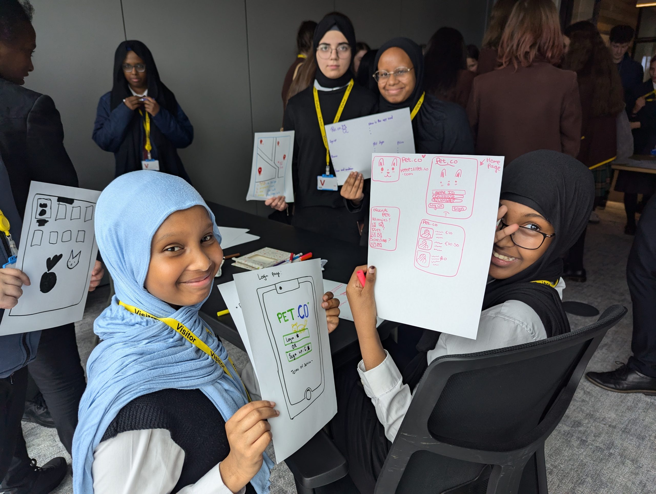 Girls participate in an event at the 2024 Ada Scotland Festival