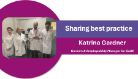 image of 4 people with 'sharing best practice, Katrina Gardner, Careers & employability Manager for CoSE