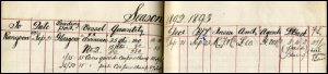 Image of a page from an export order book for Alexander Melvin & Co, brewers in Edinburgh, with an order for Rangoon, 21st September 1893.   (GUAS Ref: AM 7/2/1.  Copyright reserved.)