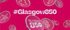 Pink logo celebrating Glasgow 850