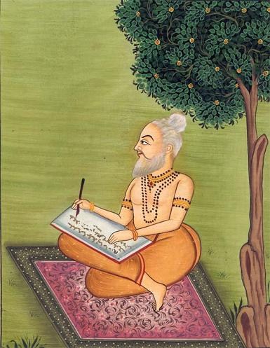 A guru sitting under a tree
