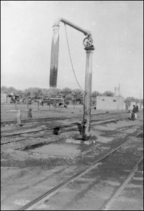 A photograph of a water crane built for the Iraqi State Railways by Glenfield & Kennedy Ltd.  (GUAS Ref: UGD 5/3/10/64/5.  Copyright reserved.)
