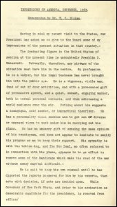This note from Mr W J Rickey - on a business trip to the United States to seek out new opportunities, clients and partners for the company to take forward - to G & J Weir Ltd sets out his impressions of the United States of America from a business perspective, 1933. (GUAS Ref: DC 96/18/163. Copyright reserved.) 