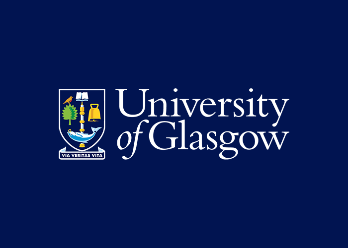 colour logo with white text on university blue