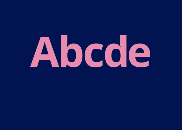 text light pink on university blue