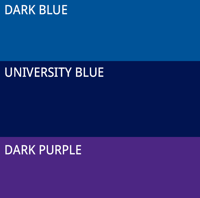 colours 1 dark blue university blue dark purple