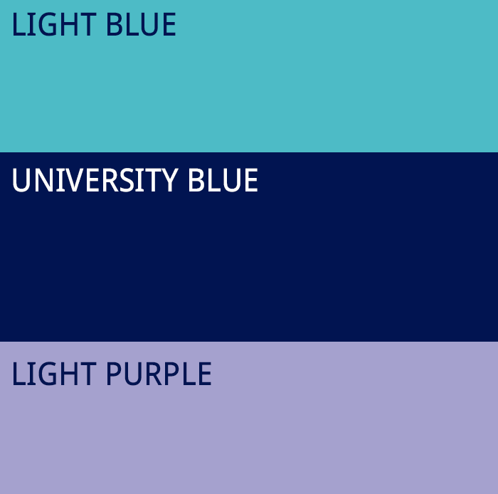 colours 2 light blue university light purple