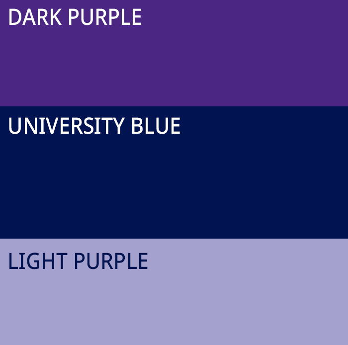 colours 6 dark purple university blue light purple
