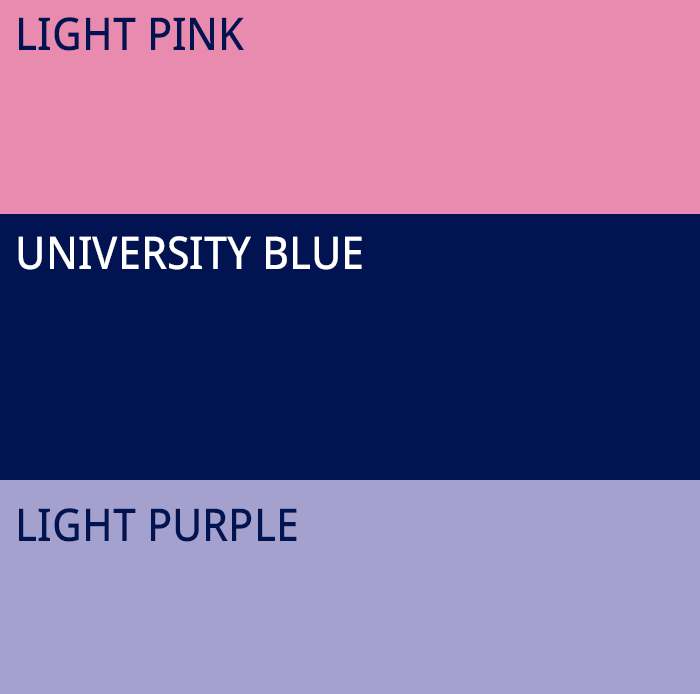 colours 13 light pink university blue light purple