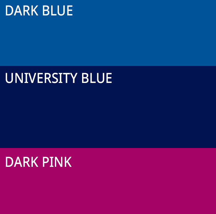 colours 17 dark blue university blue dark pink