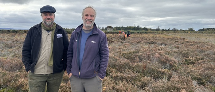Left to right Professor Tony Pollard and Derek Alexander Landscape. Photo Credit National Trust for Scotland
