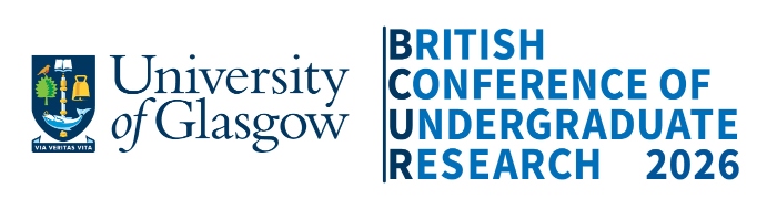 British Conference of Undergraduate Research (BCUR) logo in blue and white