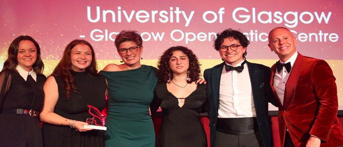 Winners of Herald Law Pro Bono Award pose with Judge Rinder