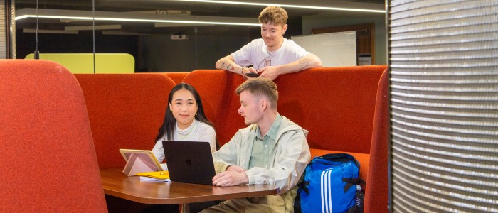 Students studying in the Library